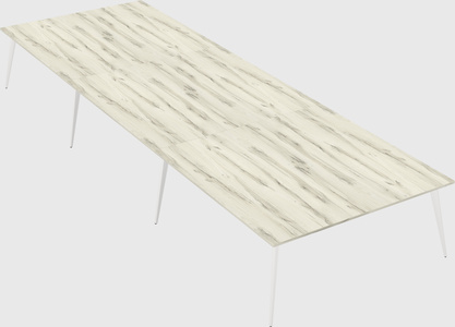 Shared rectangular office desk system