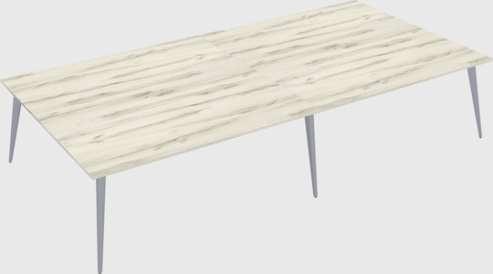 Shared rectangular office desk system