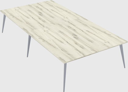 Shared rectangular office desk system
