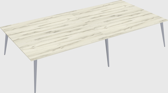 Shared rectangular office desk system
