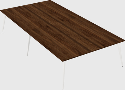 Shared rectangular office desk system