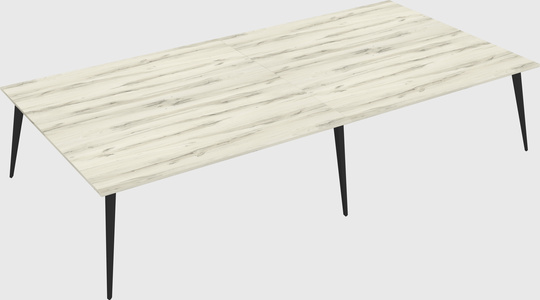 Shared rectangular office desk system