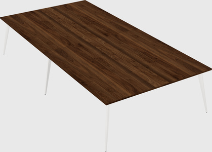 Shared rectangular office desk system