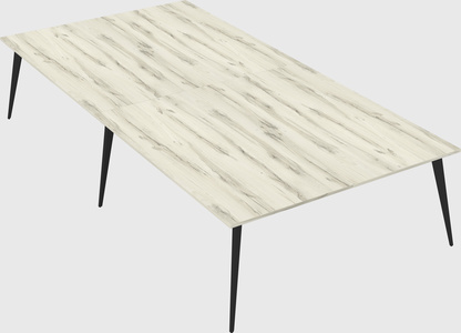 Shared rectangular office desk system