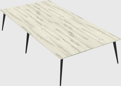 Shared rectangular office desk system
