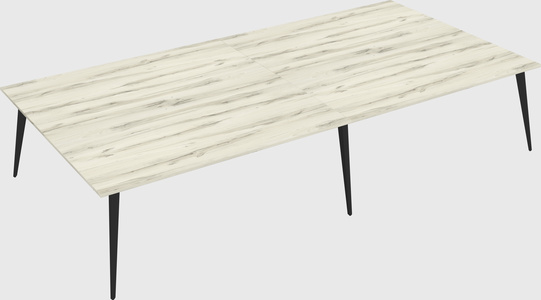 Shared rectangular office desk system