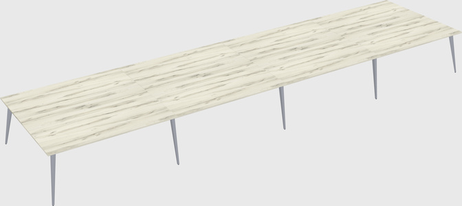 Shared rectangular office desk system