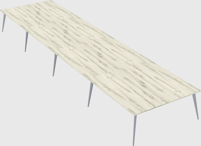 Shared rectangular office desk system