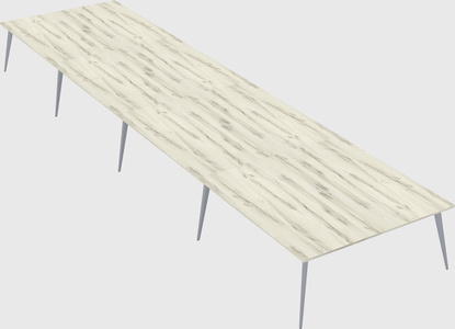 Shared rectangular office desk system