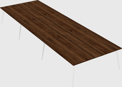 Shared rectangular office desk system