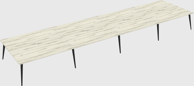 Shared rectangular office desk system