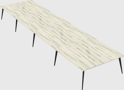 Shared rectangular office desk system