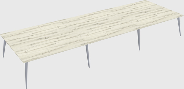 Shared rectangular office desk system
