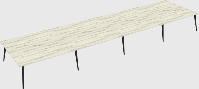 Shared rectangular office desk system