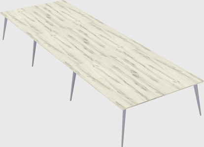 Shared rectangular office desk system