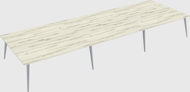 Shared rectangular office desk system