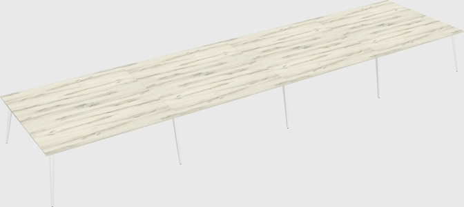 Shared rectangular office desk system