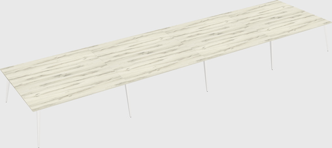 Shared rectangular office desk system