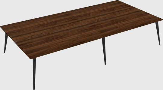 Shared rectangular office desk system
