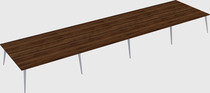 Shared rectangular office desk system