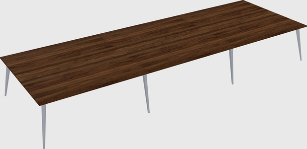 Shared rectangular office desk system