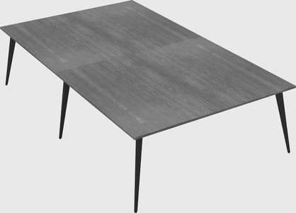 Shared rectangular office desk system