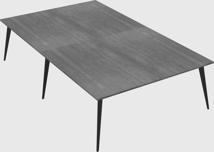 Shared rectangular office desk system