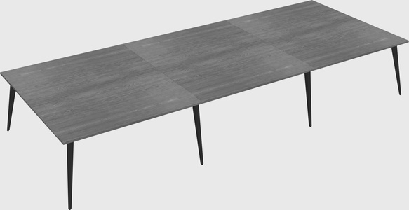 Shared rectangular office desk system
