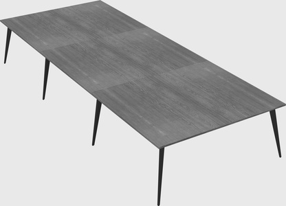 Shared rectangular office desk system