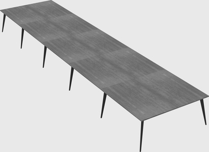 Shared rectangular office desk system