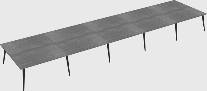 Shared rectangular office desk system