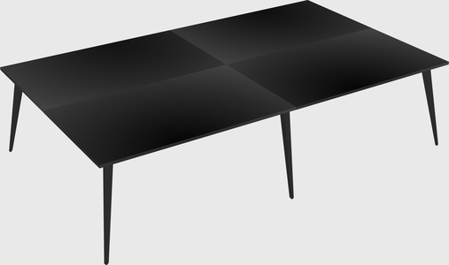 Shared rectangular office desk system