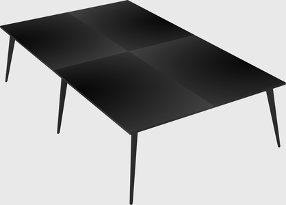 Shared rectangular office desk system