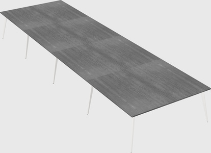 Shared rectangular office desk system