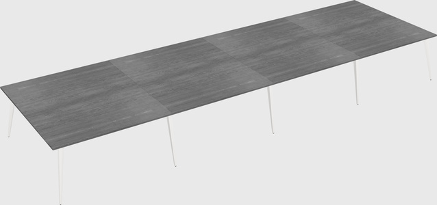Shared rectangular office desk system