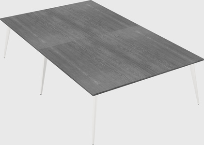 Shared rectangular office desk system