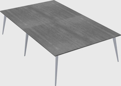 Shared rectangular office desk system