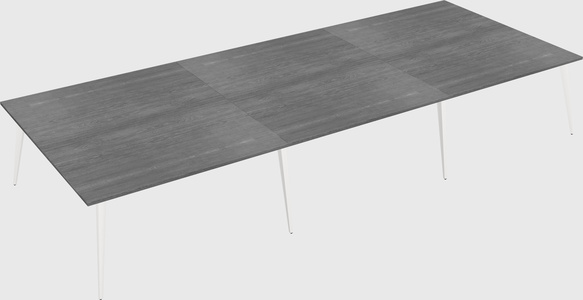 Shared rectangular office desk system