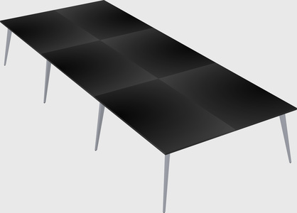 Shared rectangular office desk system