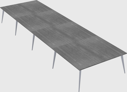 Shared rectangular office desk system