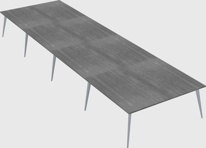 Shared rectangular office desk system