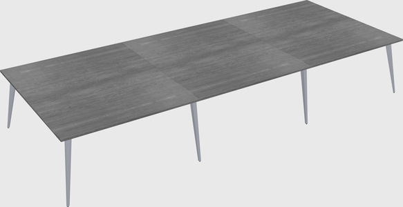 Shared rectangular office desk system