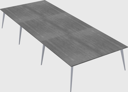 Shared rectangular office desk system
