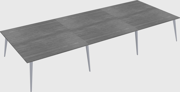 Shared rectangular office desk system