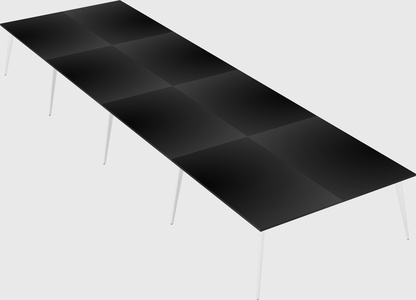 Shared rectangular office desk system
