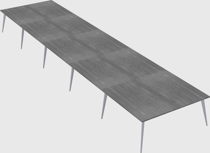 Shared rectangular office desk system