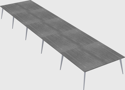 Shared rectangular office desk system