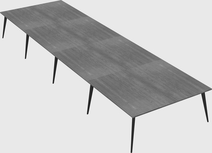 Shared rectangular office desk system