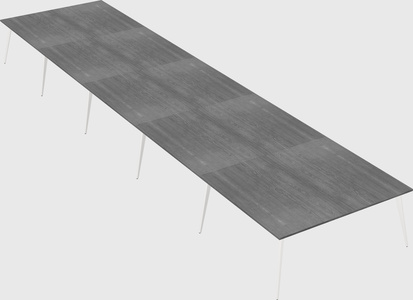 Shared rectangular office desk system