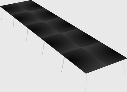 Shared rectangular office desk system